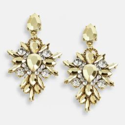 Sohi Gold Plated Party Designer Stone Drop Earrings-5