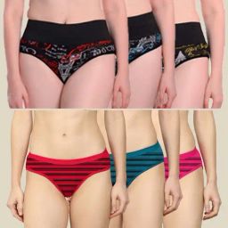 AROUSY Red & Green Printed Bikini Panties - Pack Of 6-picture-10