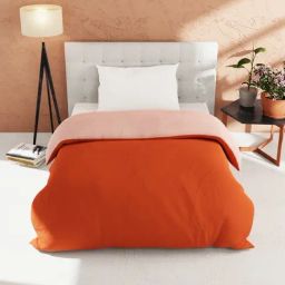 Bianca Ultra Soft Rust & Orange 152 TC Micro Fabric Single Reversible Comforter For All Weather-6