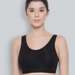Lyra Black Cotton Sports Bra-31