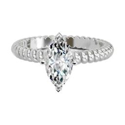 Sparkles White Gold Lab Grown 1 Diamond 1.25ct 14KT Marquise Ring For Women-image-12