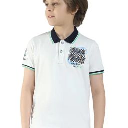 Monte Carlo Boys Off White Printed T-Shirt-image-92