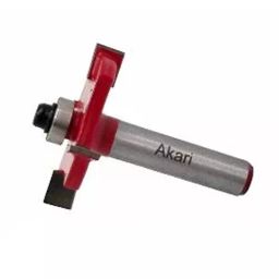AKARI Router Rebeting Bit 8 mm Shank Size Red & Chrome for Routing in Wood, RB-79-24