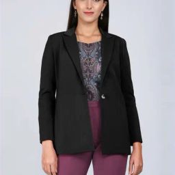 SALT Attire Black Plain Jacket-image-93