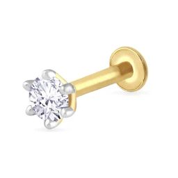 Malabar Gold and Diamonds 18k Yellow Diamond Nosepin-image-29