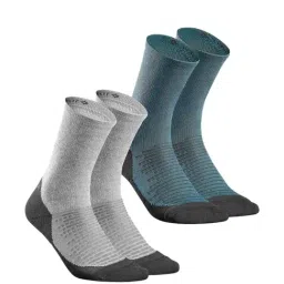 Quechua by Decathlon Multicolor Blend Textured Socks Pack of 2 ( UK 8.5-11 EU43-46 )-picture-24