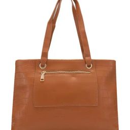 Globus Women Tan Solid Vegan Leather Handheld Bag-21