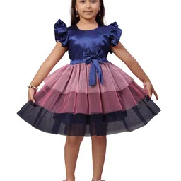 BAESD Flutter Sleeve Net Fit & Flare Dress-29