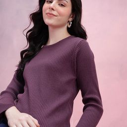 DressBerry Pure Acrylic Ribbed Pullover-image-102