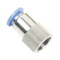 B K JAGAN & CO 6.35mm(1/4") x 6 mm Pneumatic Fitting Push in Female Connector (Pack of 5) 12458-17
