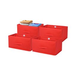 Aura Red Set of 4 Regular Drawer Organiser Organisers-25