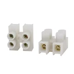Rpi Shop 2 Way Terminal Barrier Block 2 Position Dual Row Type H Wire Connector Pack of 90 (White) image 4