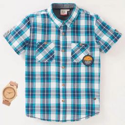 Ed-a-Mamma Kids Multicolor Checks Shirt-58