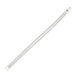 Anayra 92.5 Sterling Silver American Diamond Timeless Double Layer Solitaire Bracelet for Women-31