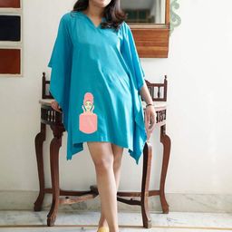 LetsDressUp Women Graphic Printed Kaftan Nightdress-image-70