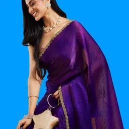 LOROFY Beads and Stones Satin Patola Saree-picture-44