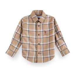 U.S. Polo Assn. Kids Light Brown Checks Full Sleeves Shirt-image-50