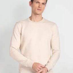 Arrow Newyork Off White Cotton Regular Fit Sweatshirt-image-29