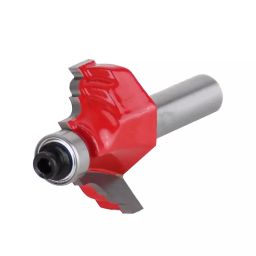 AKARI Router Ovolo-Cove Profile Bit 8 mm Shank Size Red & Chrome for Routing in Wood, RB-44-46