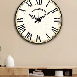 RANDOM White & Black Abstract Printed Analogue Contemporary Silent Wall Clock-44