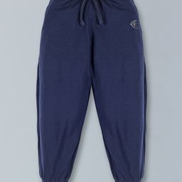 Kiddopanti Unisex Solid Track Pants - Navy Blue-image-1