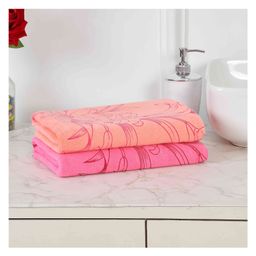 JARS Collections 100% Microfiber Very Soft Floral Print Baby Bath Towel Pack of 2 -Multicolor-image-72