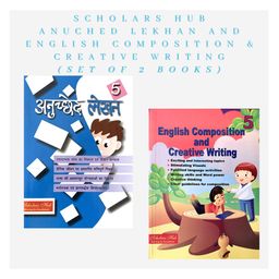 Scholars Hub Anuched Lekhan & English Composition and Creative Writing Workbook combo for Class 5 (Set of 2 Books) - English & Hindi-image-5