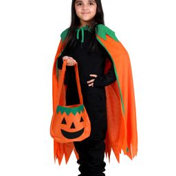 Itsmycostume Halloween Theme Full Sleeves Spooky Pumpkin Costume Set - Orange-image-77