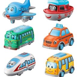 Sanjary Exclusive Collection Toys Car Set of 6 Pull Back Vehicle for Kids color design may vary-image-31