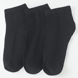 Pine Kids Knit Low Ankle Length School Socks Pack of 3 - Black-image-52