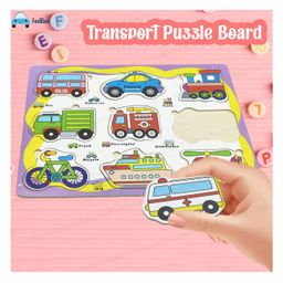FunBlast Learning Transport Puzzle Board Toy for Kids  Multicolor image 5