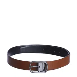 Kara Tan & Black Reversible Belt for Men-image-17