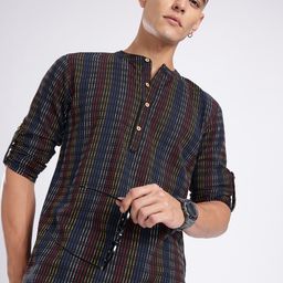 Anouk Rustic Striped Straight Kurta-picture-5