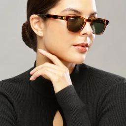 Resist Eyewear Brown Wayfarer uv protected Unisex Sunglasses-image-1