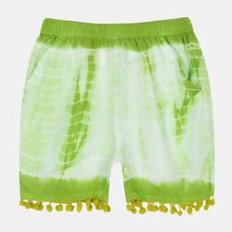 Kiddopanti Kids Green Tie Dye Shorts-image-51