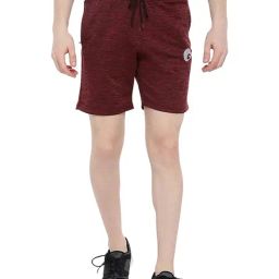 Omtex Grey and Red Regular Fit Solid Shorts (Pack of 2) image 3