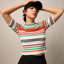 Only Multicolor Striped T-Shirt-18