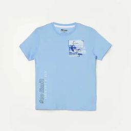 Fame Forever by Lifestyle Kids Blue Printed T-Shirt-picture-45