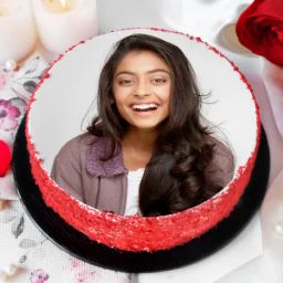 Red Velvet Photo Cake (Half Kg)-image-6