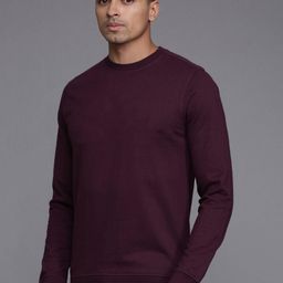 Mast & Harbour Men Solid Cotton Fleece Anti Odour Sweatshirt-image-78