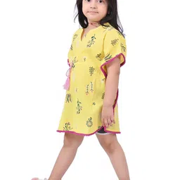 GIANNA Geometric Print Cotton Kaftan Crop Top image 3