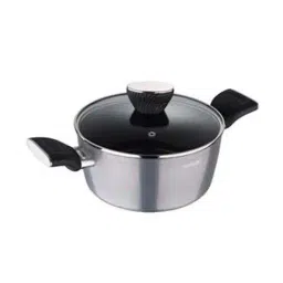 Bergner Carbon TT Silver Stainless Steel Casserole with Lid - Set of 1-image-23