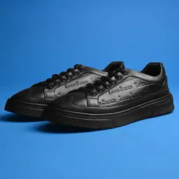 Louis Stitch Men's Black Sneakers-image-1