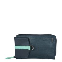 Baggit Kaylee Blue Textured Zip Around Wallet for Women-image-66