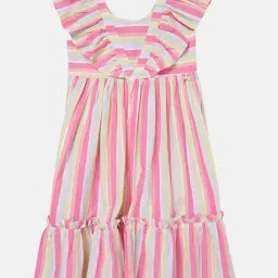 Angel & Rocket Kids Multicolor Striped Dress-image-76