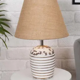 Homesake 'Modern' Brown & White Wood Table Lamp with Base - Set of 1-39