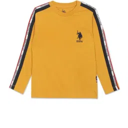 U.S. Polo Assn. Boys Mustard Logo Print T-Shirt-picture-13