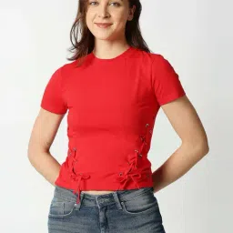 Pepe Jeans Red Regular Fit Crop Top-11