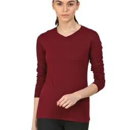 Appulse Maroon Cotton Slim Fit T-Shirt-image-31