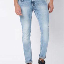 Spykar Light Blue Slim Fit Low Rise Jeans-image-25